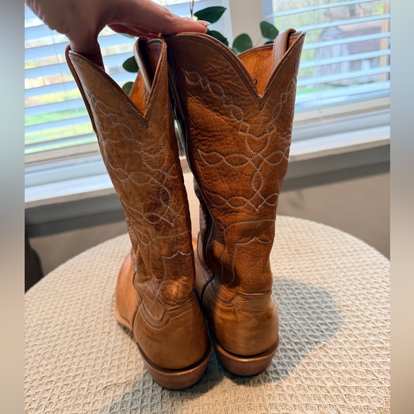 Lucchese 1883 n00112 Western Cowboy Brown Camel Cutter Toe Men Sz 10.5 D Reed - Picture 3 of 8